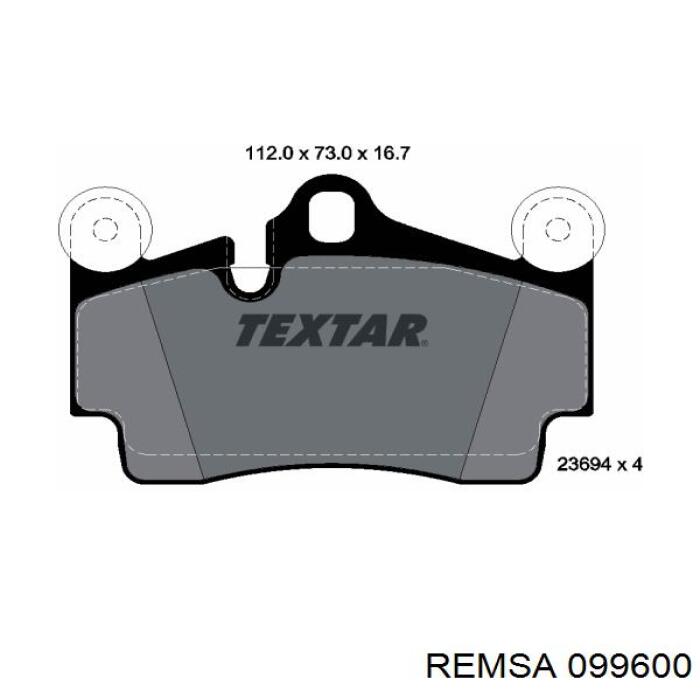 Колодки дисковые  Remsa 099600 цена, от 27.66 USD