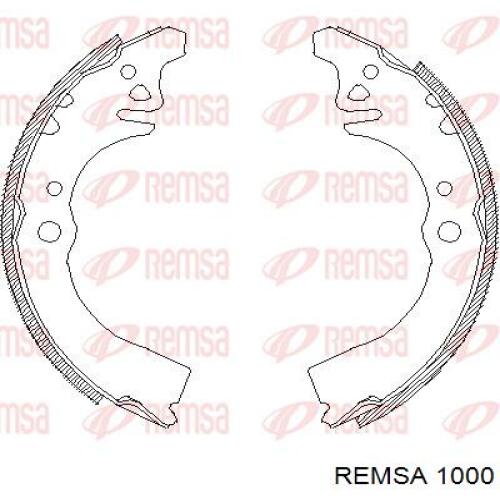 1000 Remsa колодки тормозные передние дисковые