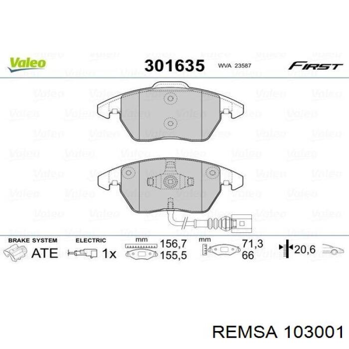 Колодки Remsa 103001 цена, от 32.83 USD