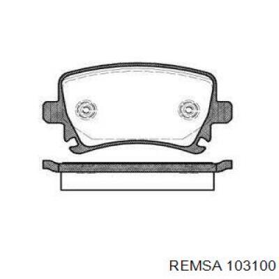 Купить 103100 Remsa Колодки тормозные задние, дисковые