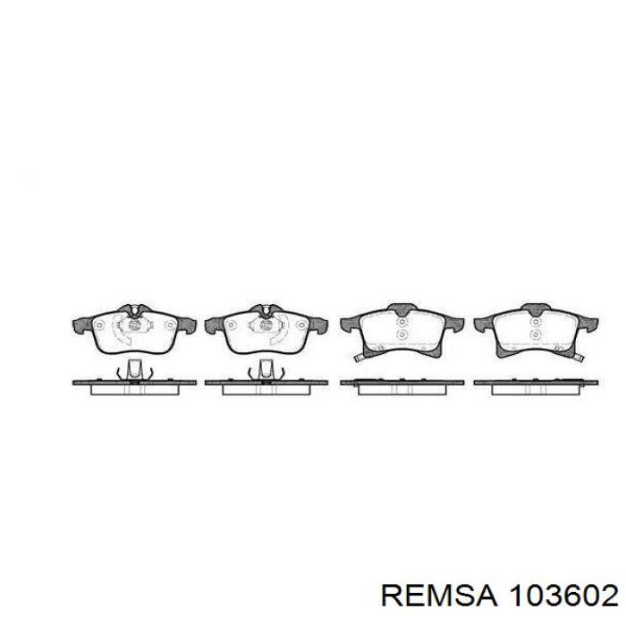 1036.02 Remsa передние тормозные колодки