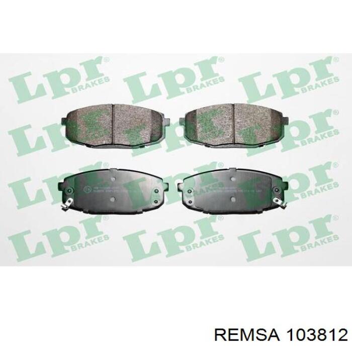 Передние тормозные колодки 103812 Remsa