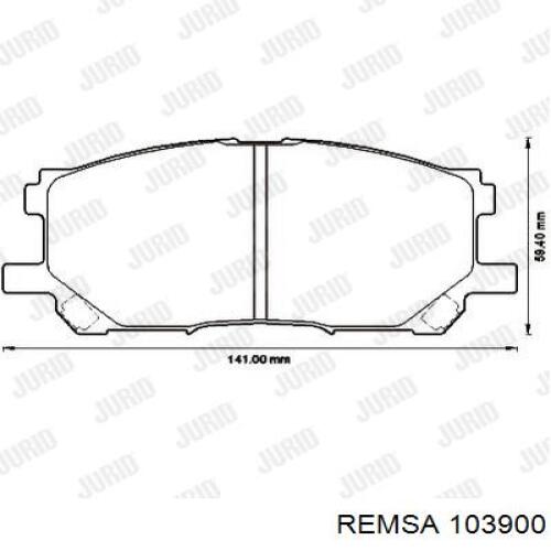 Тормозные колодки Remsa 103900