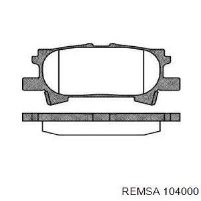 Задние тормозные колодки 104000 Remsa
