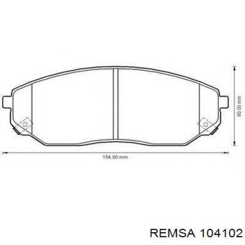 Тормозные колодки Remsa 104102