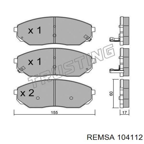 Купить 104112 Remsa Колодки тормозные