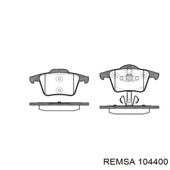 Задние тормозные колодки 104400 Remsa