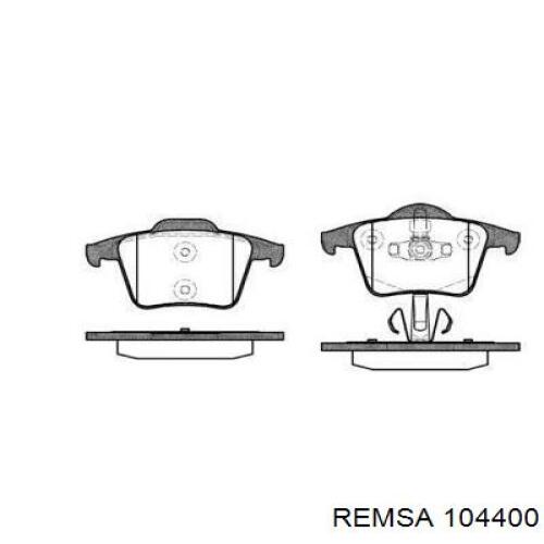 Купить 104400 Remsa Колодки тормозные задние, дисковые