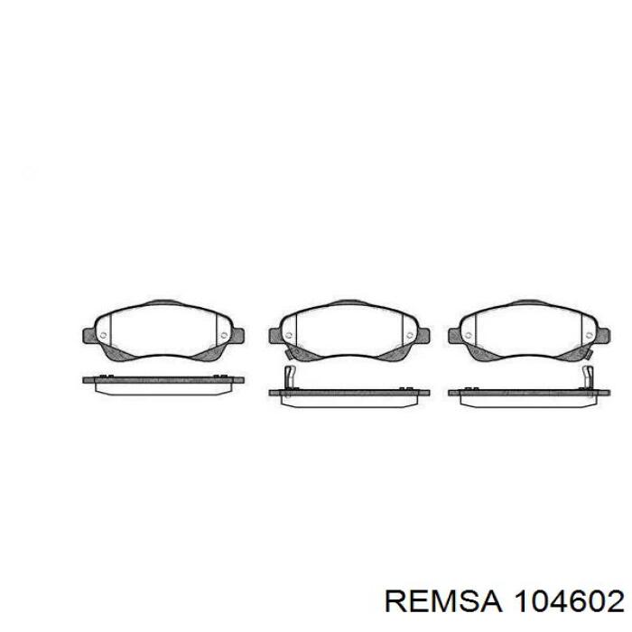 Передние тормозные колодки 104602 Remsa