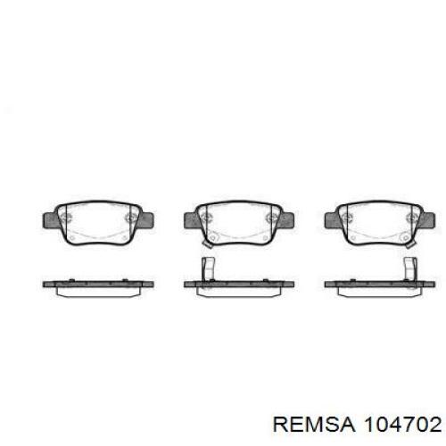 Задние дисковые колодки Remsa 104702