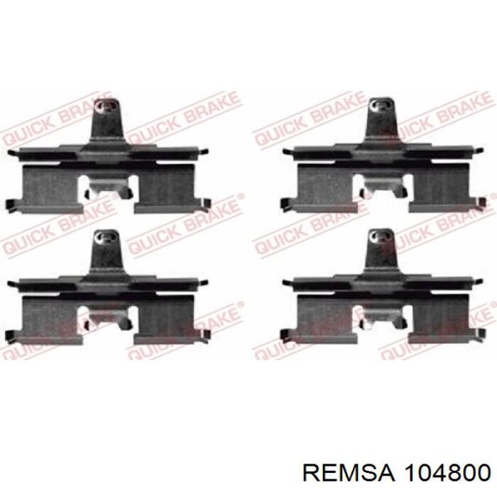 Задние тормозные колодки 104800 Remsa