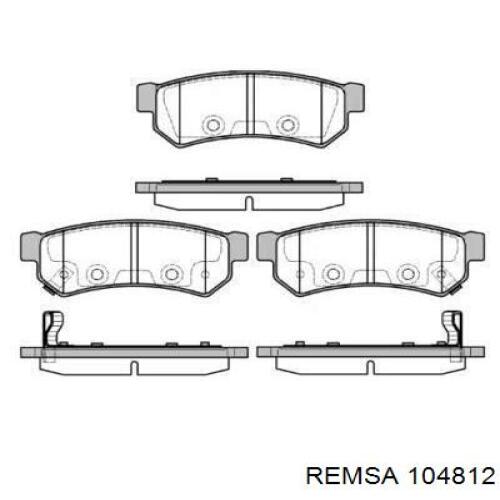 104812 Remsa Колодки тормозные дисковые комплект