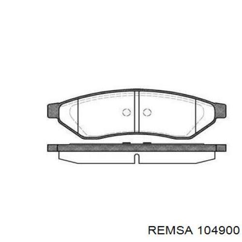 Задние дисковые колодки Remsa 104900