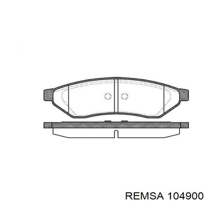 Задние тормозные колодки 104900 Remsa