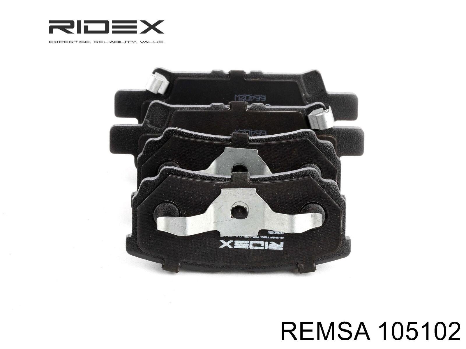 Задние тормозные колодки 105102 Remsa