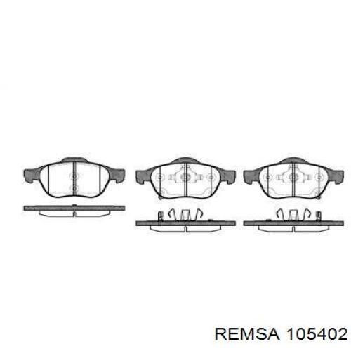 105402 Remsa колодки тормозные передние дисковые