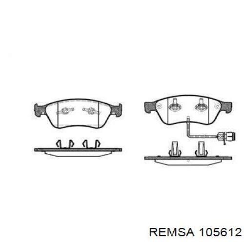 Передние тормозные колодки 105612 Remsa