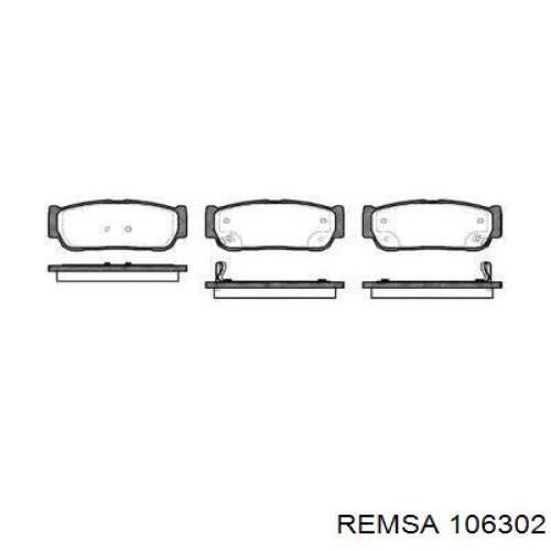 Задние дисковые колодки Remsa 106302