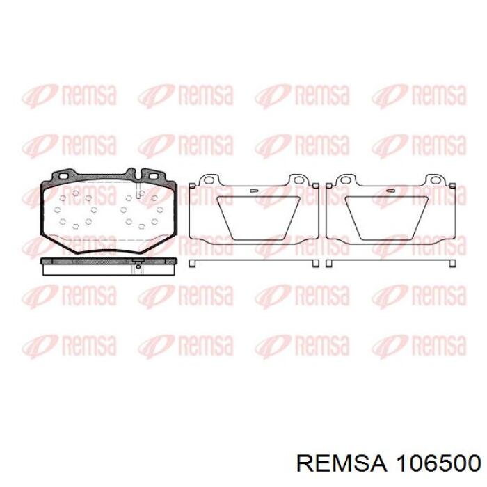 Передние тормозные колодки 106500 Remsa