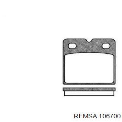 Задние тормозные колодки 106700 Remsa