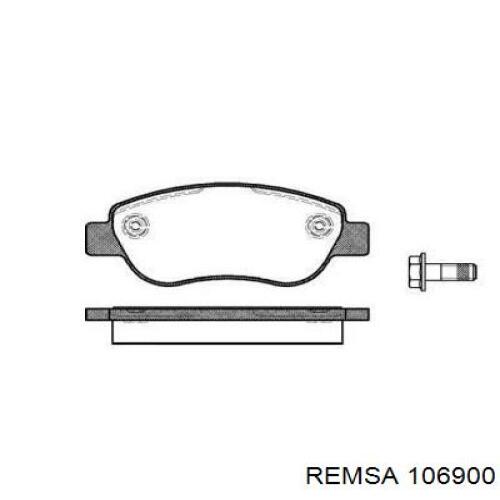 106900 Remsa колодки тормозные передние дисковые