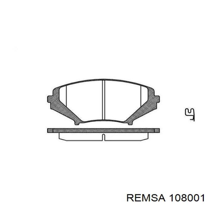 Передние тормозные колодки 108001 Remsa