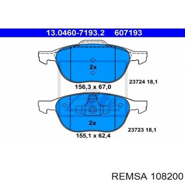 Колодки Remsa 108200 цена, от 19.42 USD