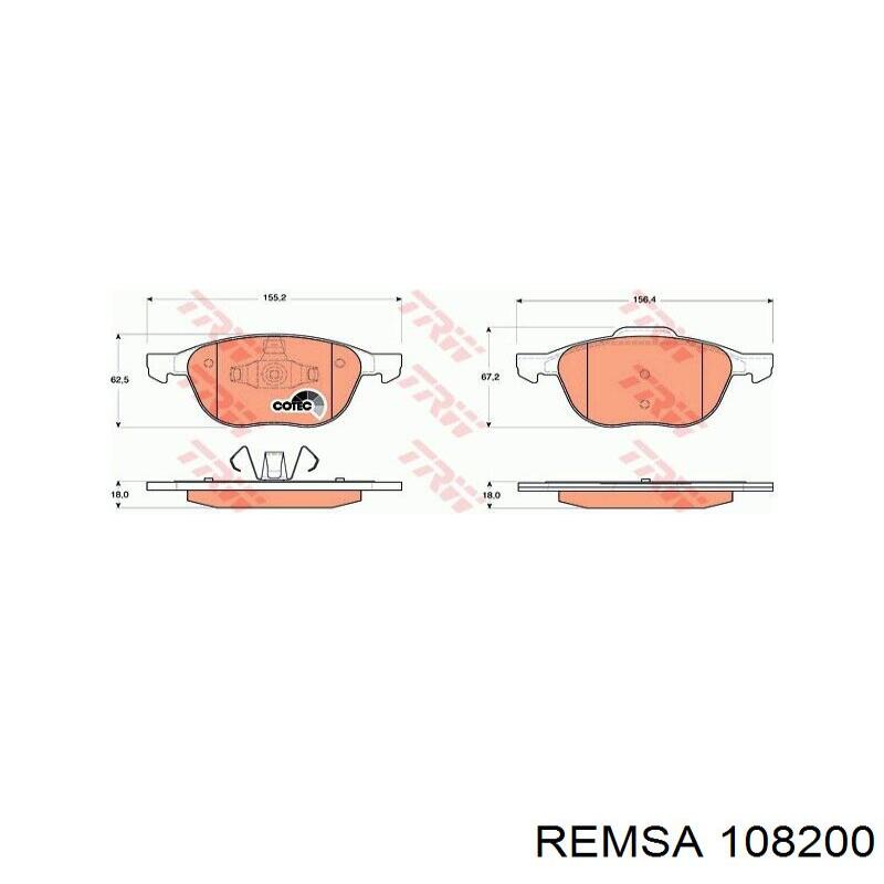 Тормозные колодки Remsa 108200