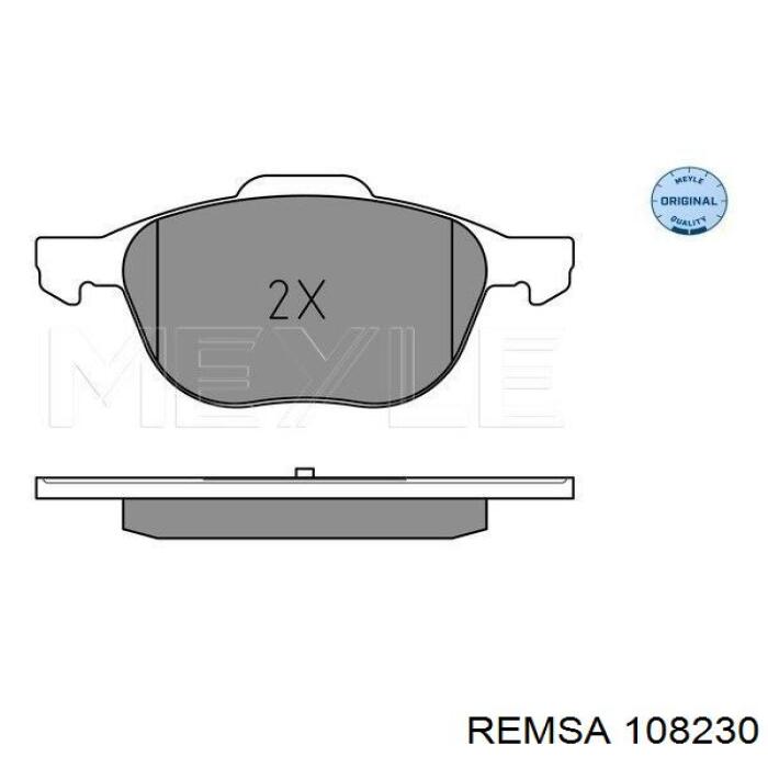 Передние тормозные колодки 108230 Remsa