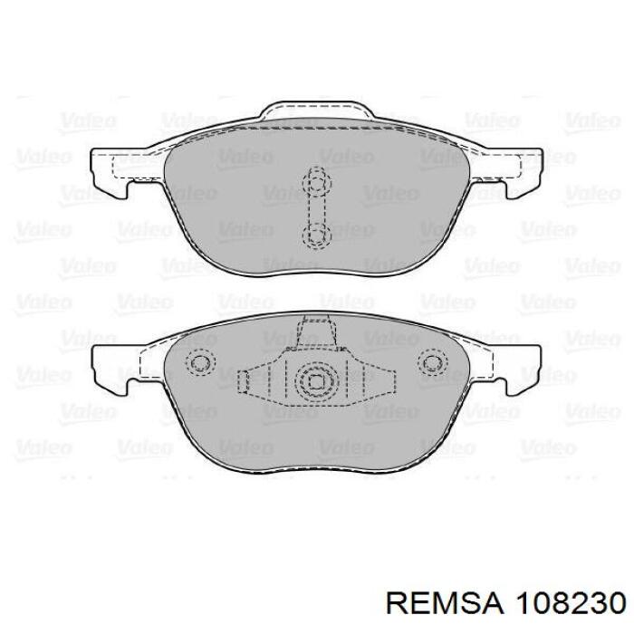 Тормозные колодки Remsa 108230