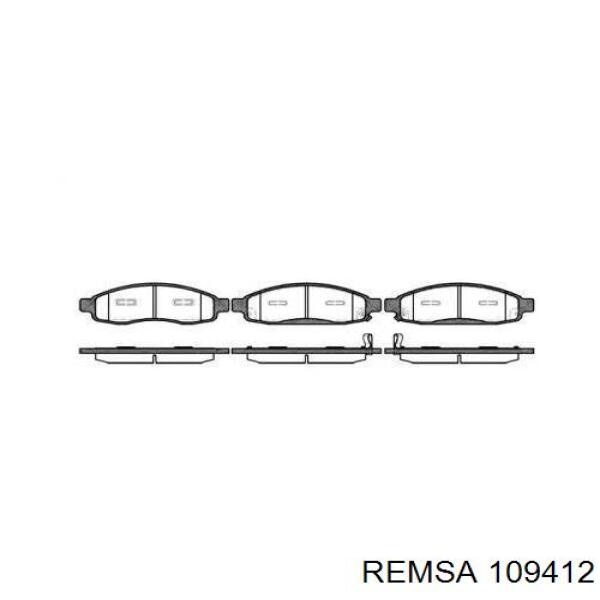 109412 Remsa колодки тормозные передние дисковые