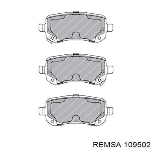Купить 109502 Remsa Колодки тормозные задние, дисковые