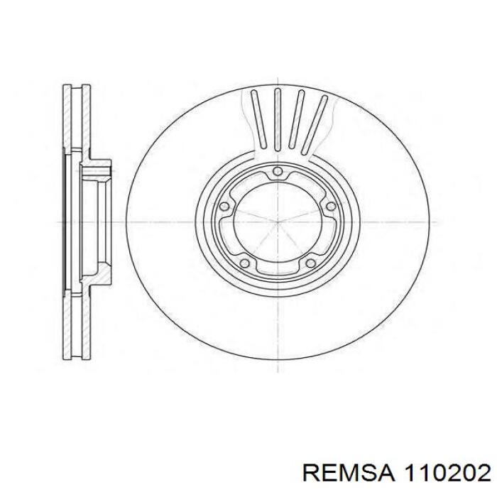 Передние тормозные колодки 110202 Remsa
