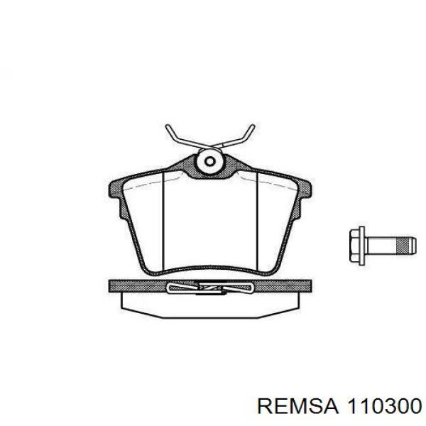 Задние тормозные колодки 110300 Remsa