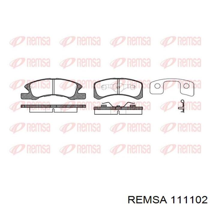 Передние тормозные колодки 111102 Remsa