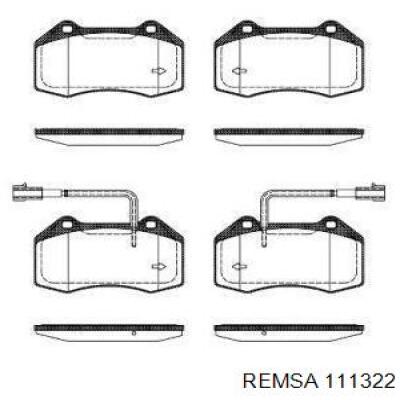 Передние тормозные колодки 111322 Remsa