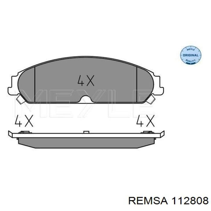 Передние тормозные колодки 112808 Remsa