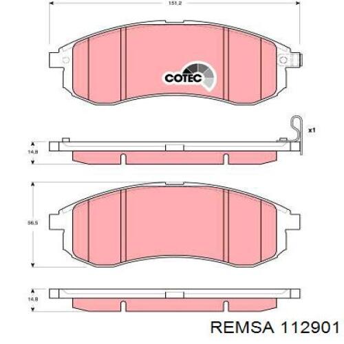 Тормозные колодки Remsa 112901