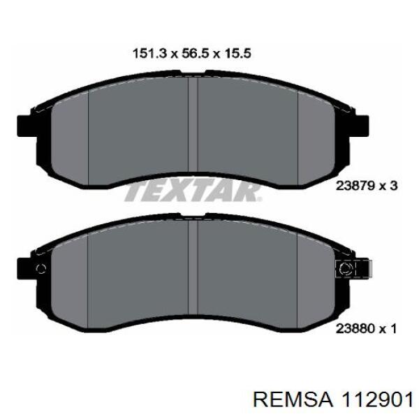 Купить 112901 Remsa Колодки тормозные