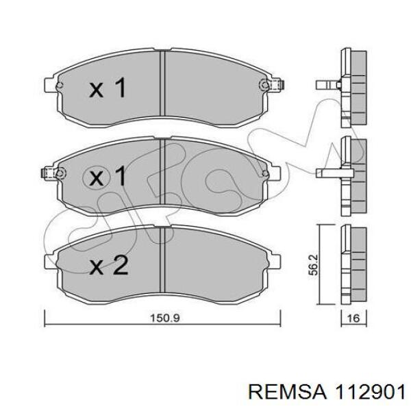 Передние тормозные колодки 112901 Remsa