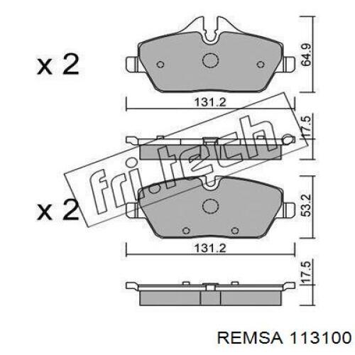 Купить 113100 Remsa Колодки тормозные