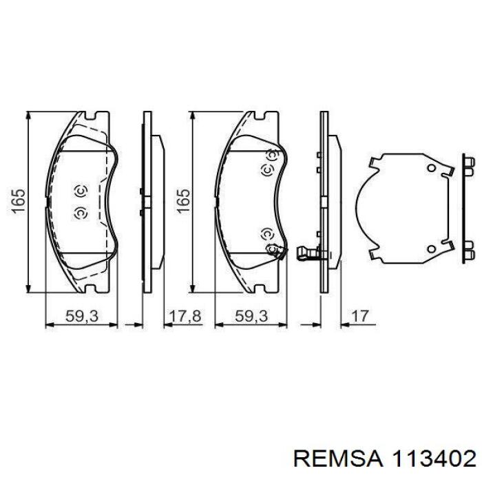 113402 Remsa Колодки передние