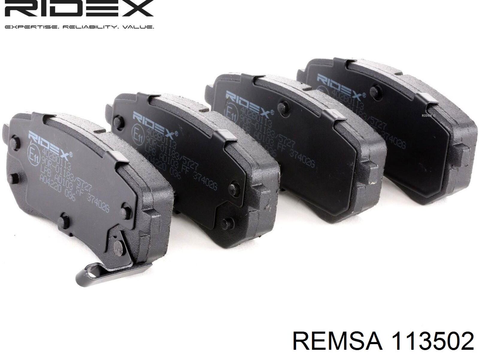 Задние дисковые колодки Remsa 113502