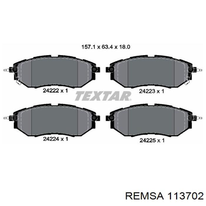 Тормозные колодки Remsa 113702