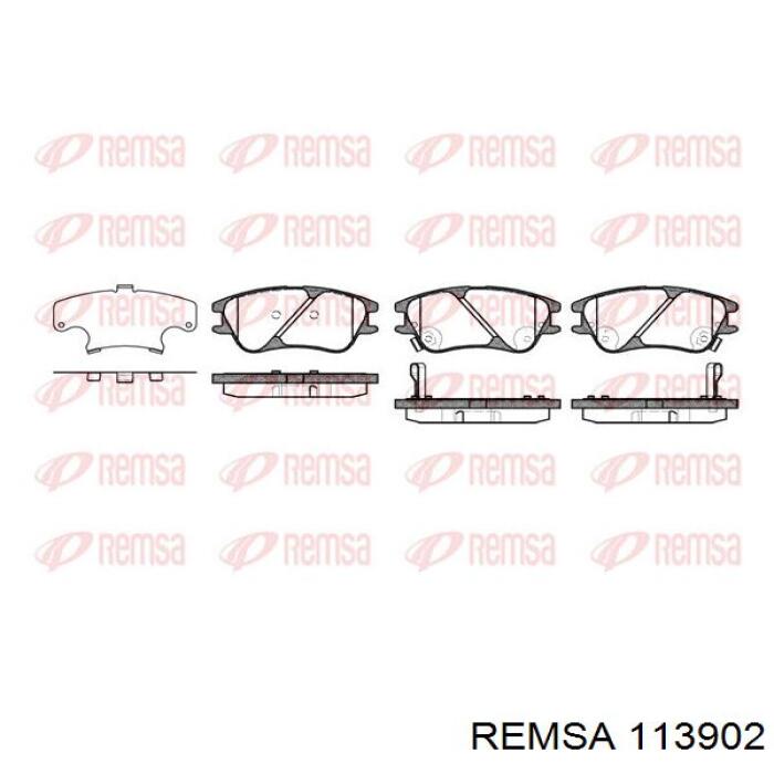 Колодки гальмівні передні, дискові 113902 Remsa