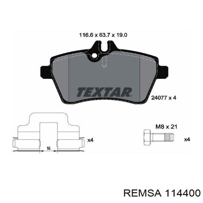 Колодки Remsa 114400 цена, от 28.01 USD