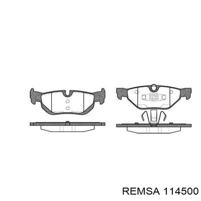 Pastillas de freno traseras 114500 Remsa