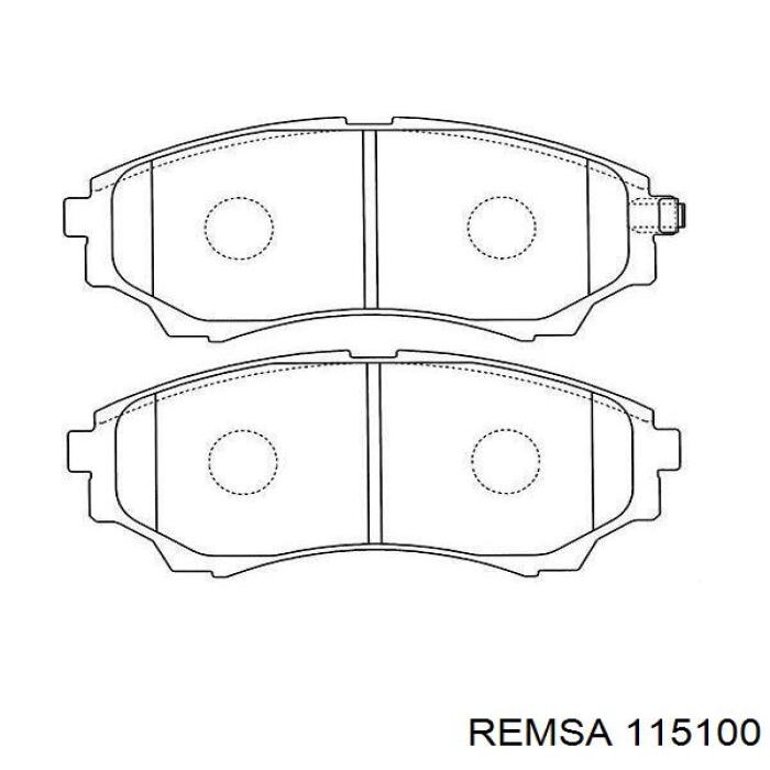Передние тормозные колодки 115100 Remsa