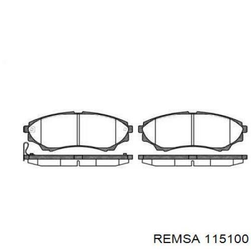 Передние тормозные колодки 115100 Remsa