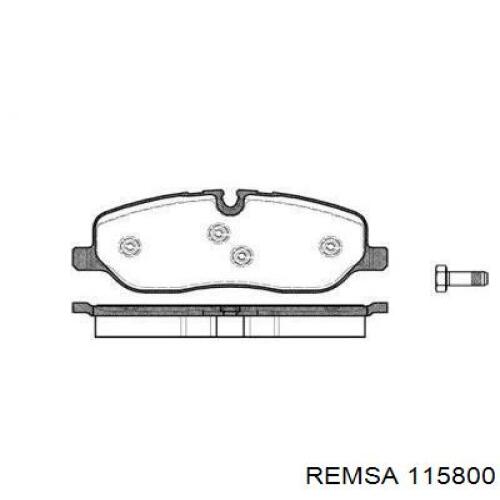 Передние тормозные колодки 115800 Remsa